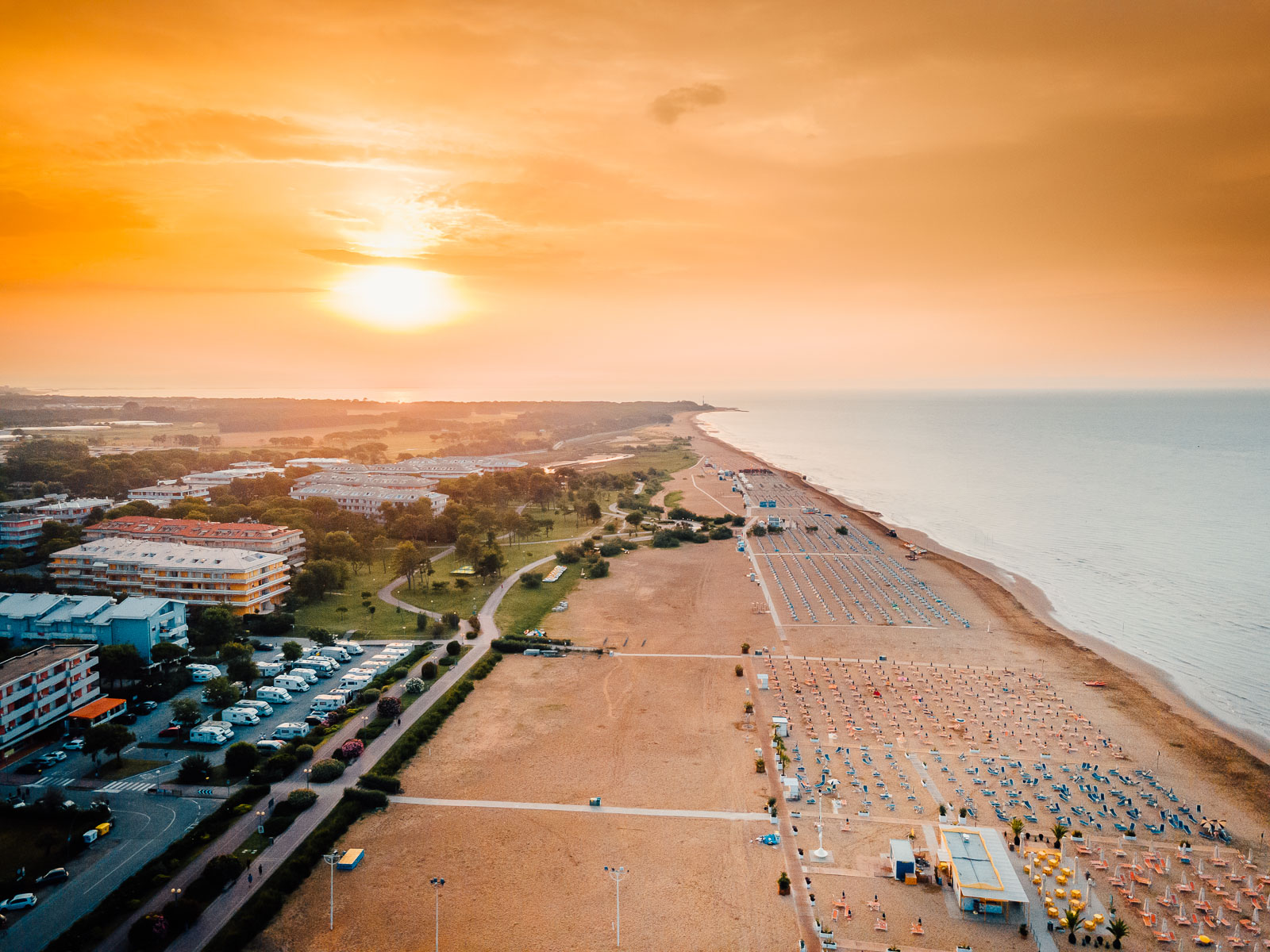 Bibione, größter Strand Italiens: 8 Kilometer Sandstrand mit 6 Strandabschnitten