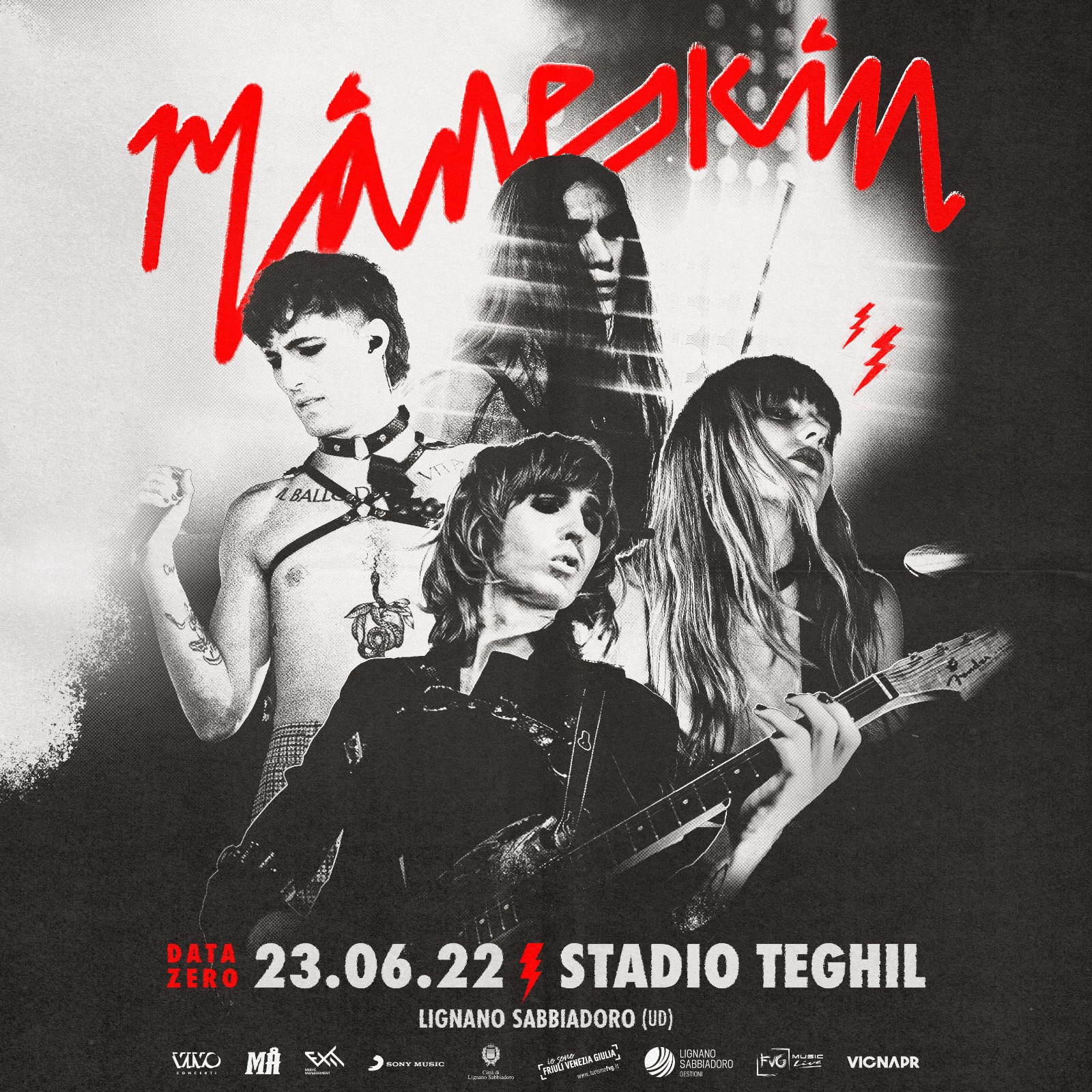 Data zero dei Maneskin a Lignano Sabbiadoro vicino Bibione