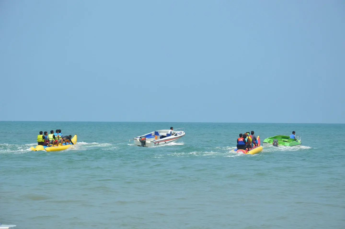 Pedal boat rental and big Banana